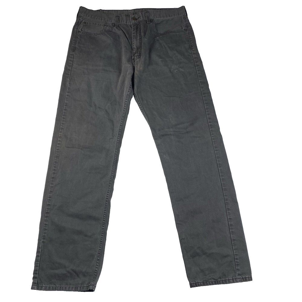 Levi's 505 White Tab Men's Size 36"X32" Regular Fit Denim Faded Black Jeans